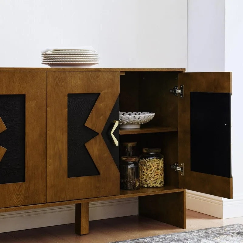 Buffet moderne de style milieu du siècle de 60 avec rangements pour une maison bien organisée