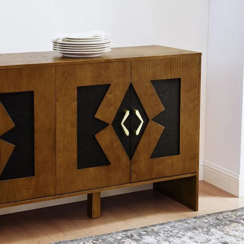 Buffet moderne de style milieu du siècle de 60 avec rangements pour une maison bien organisée