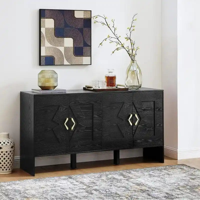 Buffet moderne de style milieu du siècle de 60 avec rangements pour une maison bien organisée