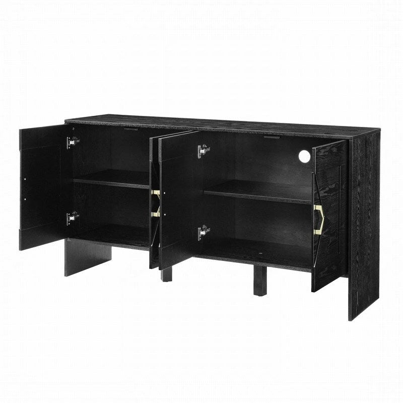 Buffet moderne de style milieu du siècle de 60 avec rangements pour une maison bien organisée