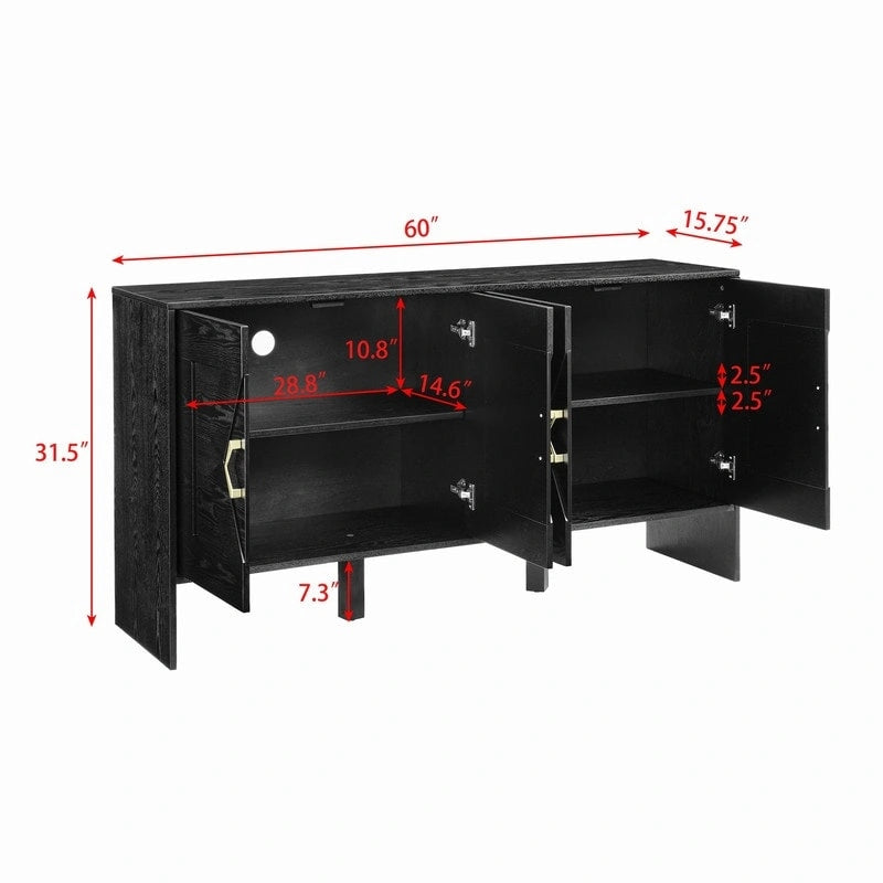 Buffet moderne de style milieu du siècle de 60 avec rangements pour une maison bien organisée