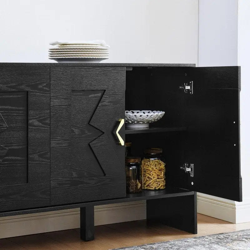 Buffet moderne de style milieu du siècle de 60 avec rangements pour une maison bien organisée