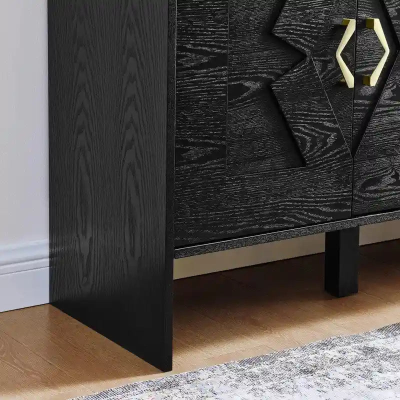 Buffet moderne de style milieu du siècle de 60 avec rangements pour une maison bien organisée