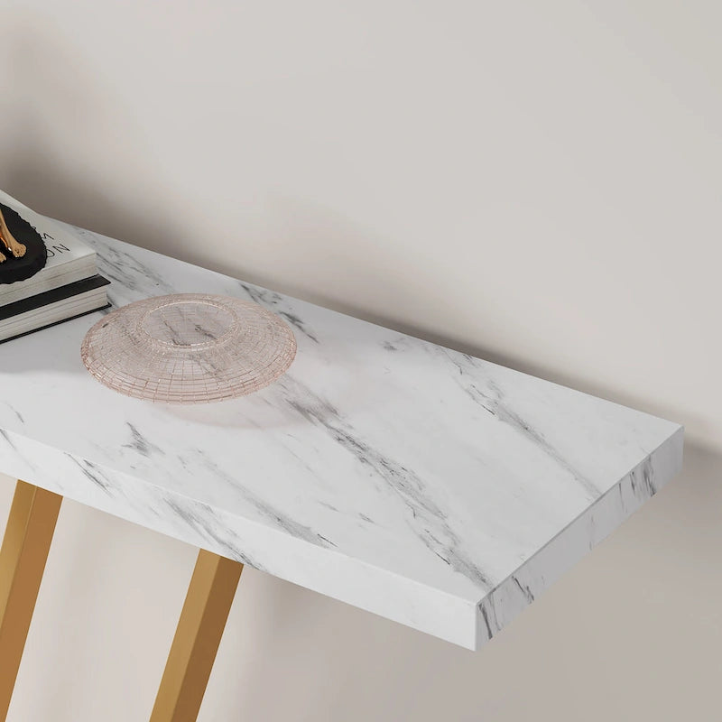 43.3Mesa consola, mesa de pasillo industrial con estantes de exhibición para entrada, pasillo, sofá, sala de estar, cocina y recibidor