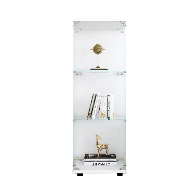 Moderne Glasvitrine, Küchenschrank, Aktenschrank mit 3 Regalböden