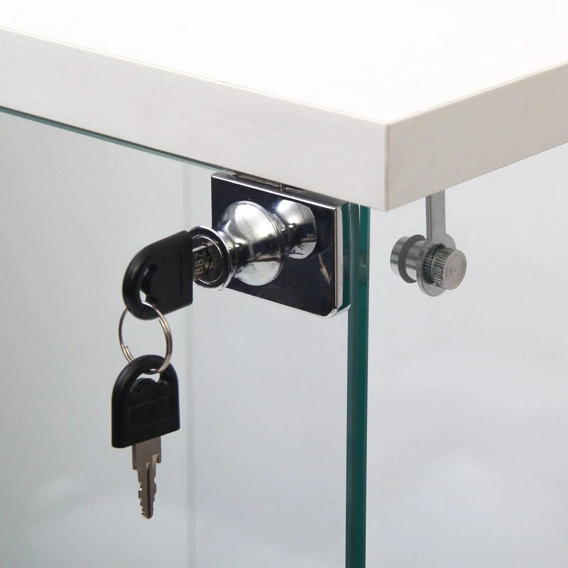 Moderne Glasvitrine, Küchenschrank, Aktenschrank mit 3 Regalböden