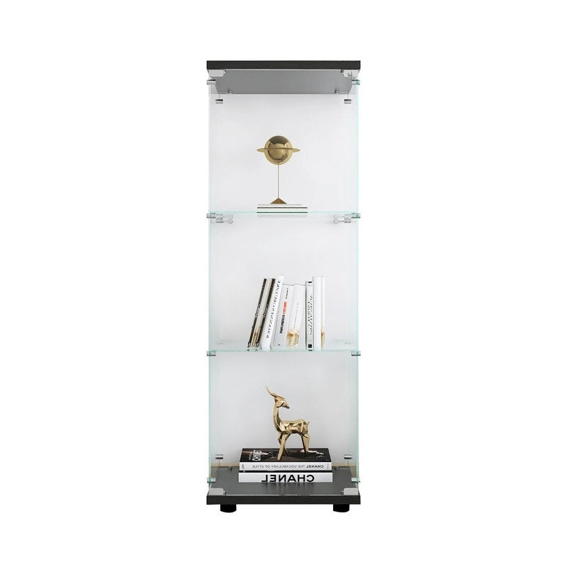 Moderne Glasvitrine, Küchenschrank, Aktenschrank mit 3 Regalböden