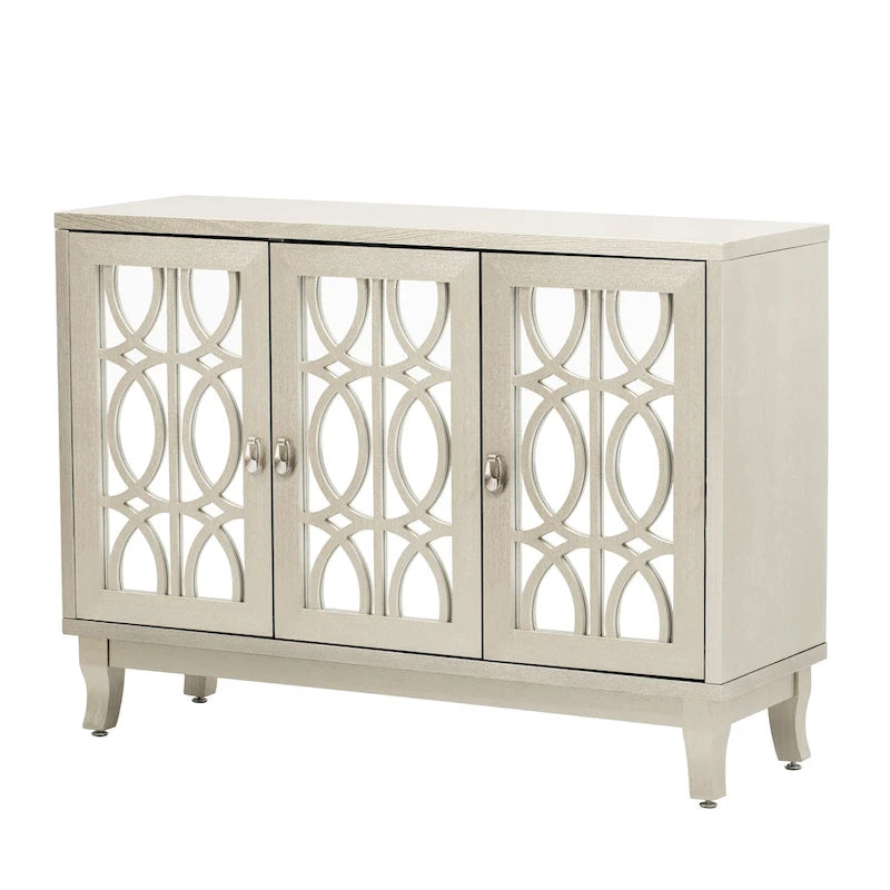 Buffetschrank/Sideboard mit 3 Spiegeltüren und Glastüren fürs Esszimmer