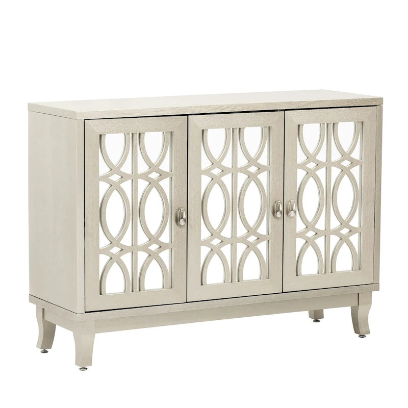 Buffetschrank/Sideboard mit 3 Spiegeltüren und Glastüren fürs Esszimmer