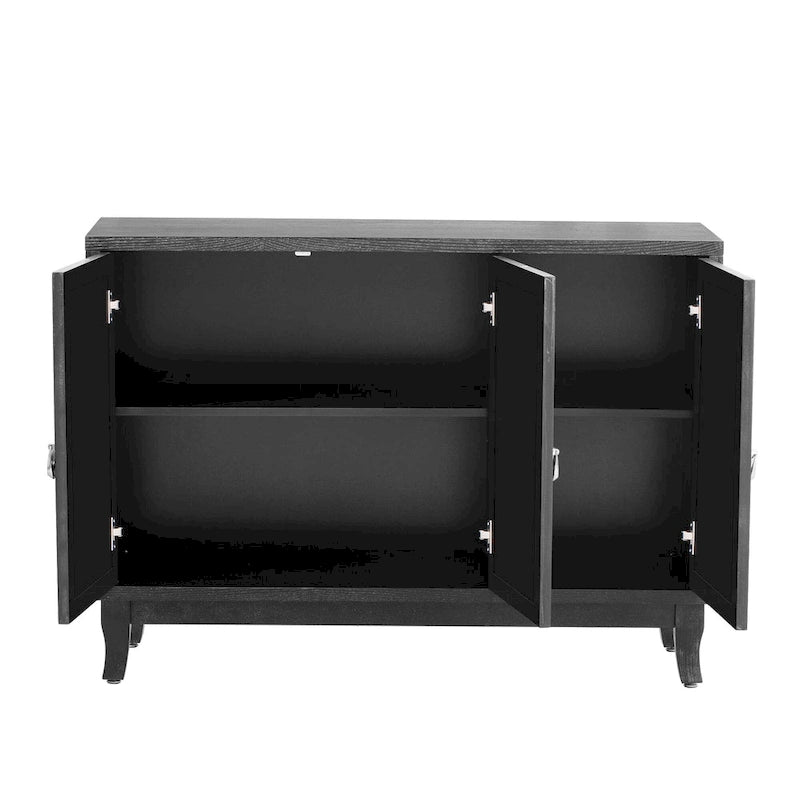 Buffetschrank/Sideboard mit 3 Spiegeltüren und Glastüren fürs Esszimmer