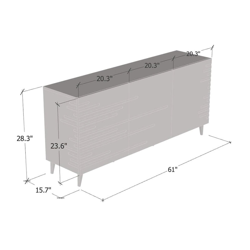 Sideboard mit einer Breite von 61 Zoll