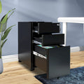 Archivador vertical moderno de acero con 3 cajones y ruedas para archivos A4, carta y oficio