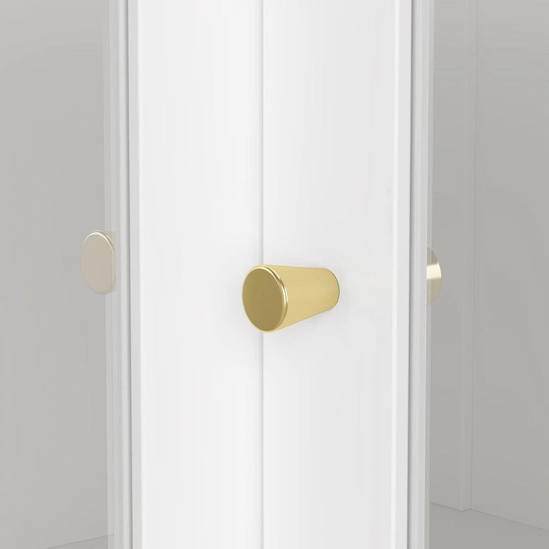Meuble de salle de bain d’angle blanc de 78.7H - rangement élégant pour toutes les pièces