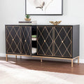 Armoire en bois contemporaine avec détails dorés