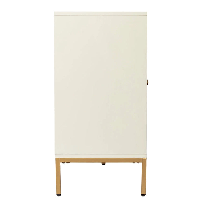 Armoire en bois contemporaine avec détails dorés