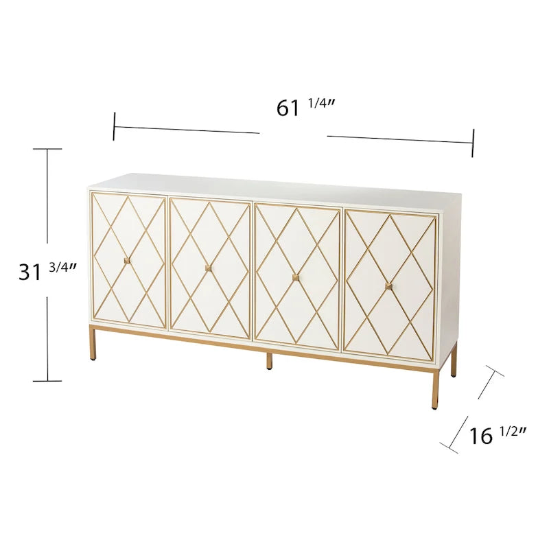 Armoire en bois contemporaine avec détails dorés