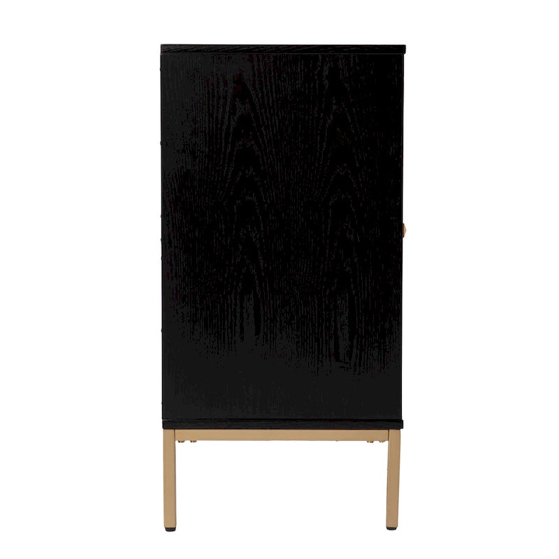 Armoire en bois contemporaine avec détails dorés