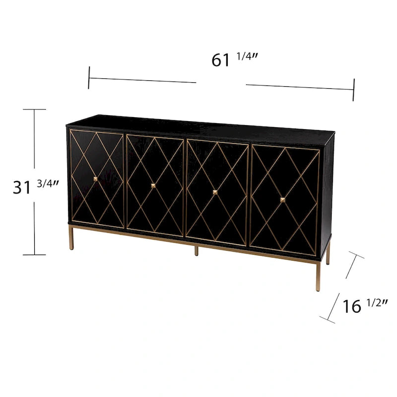 Armoire en bois contemporaine avec détails dorés