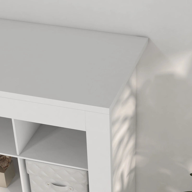 Meuble à chaussures haut de 71 pour entrée, rangement étroit pour chaussures, blanc