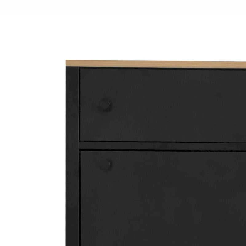 Ensemble moderne minimaliste de deux meubles à chaussures en bois