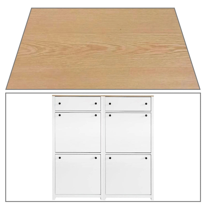 Ensemble moderne minimaliste de deux meubles à chaussures en bois