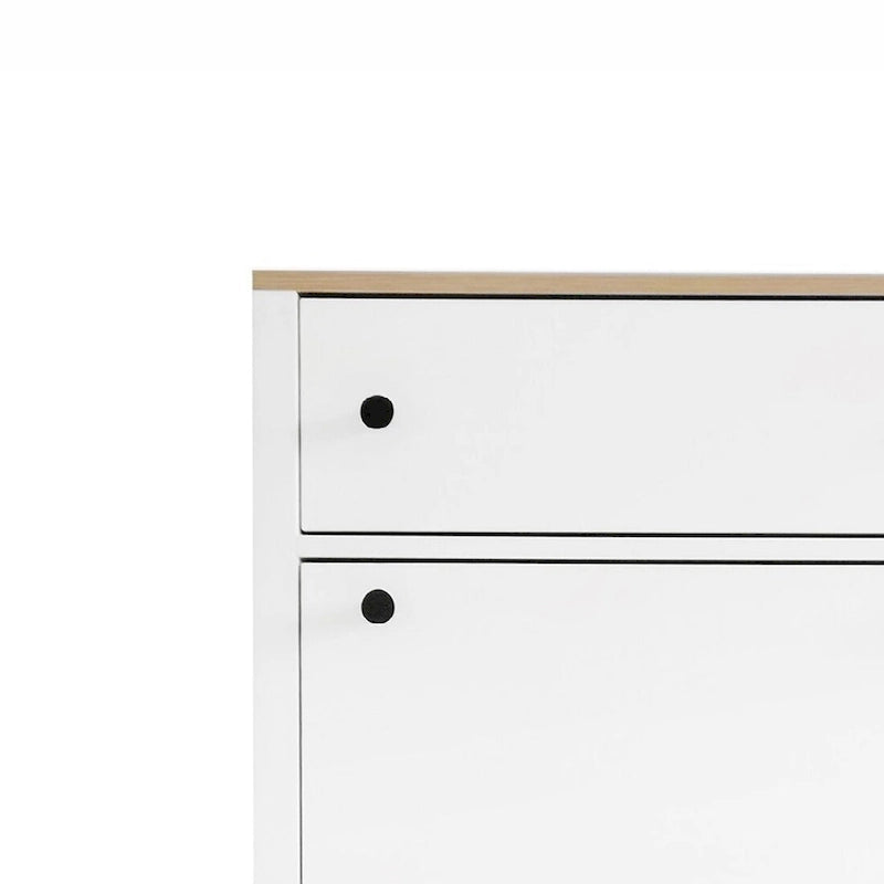 Ensemble moderne minimaliste de deux meubles à chaussures en bois