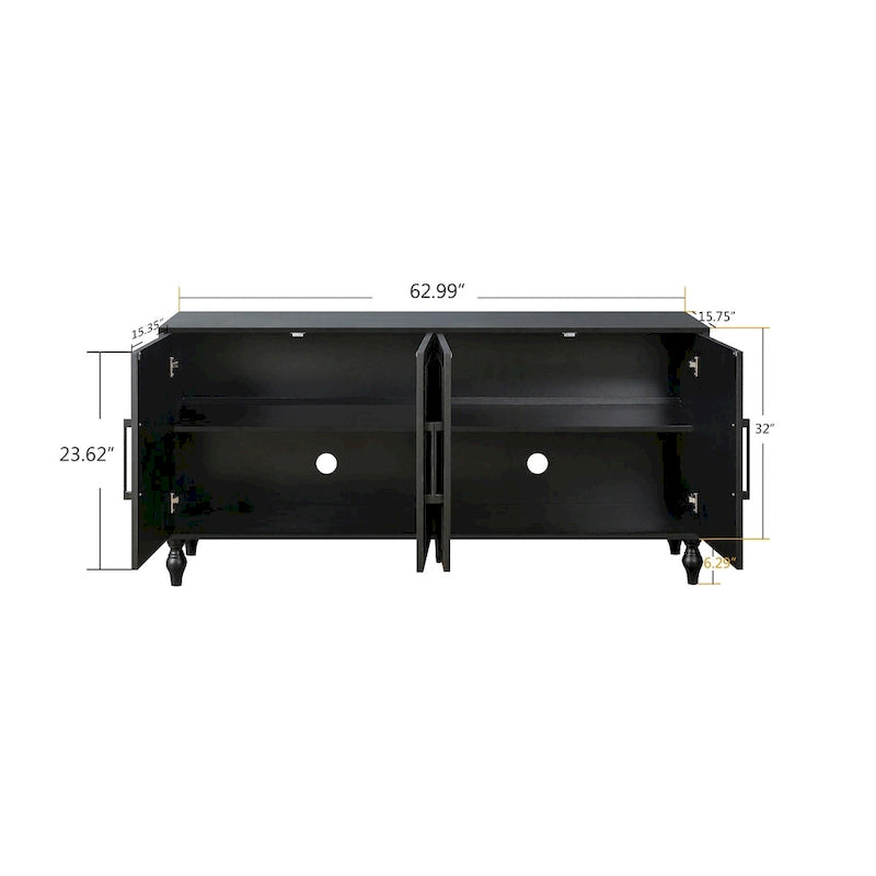 Armario grande de almacenamiento con puerta de flores talladas y manija de metal, ideal para la sala, la cocina y la entrada