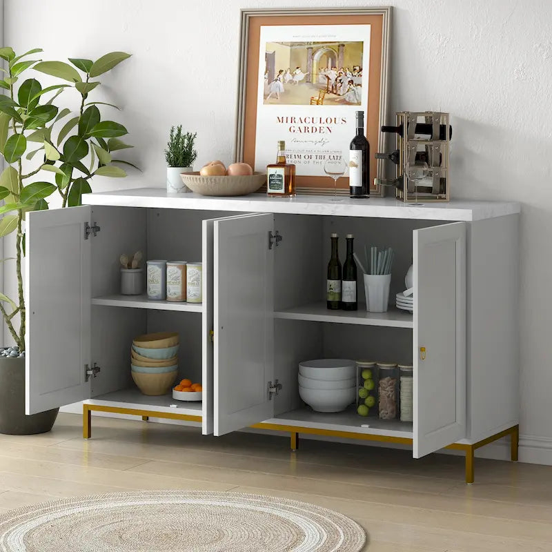 Aparador buffet de 59 con estante ajustable