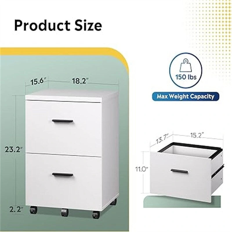 Aktenschrank mit 2 Schubladen - 15.7T x 18.1B x 25.6H
