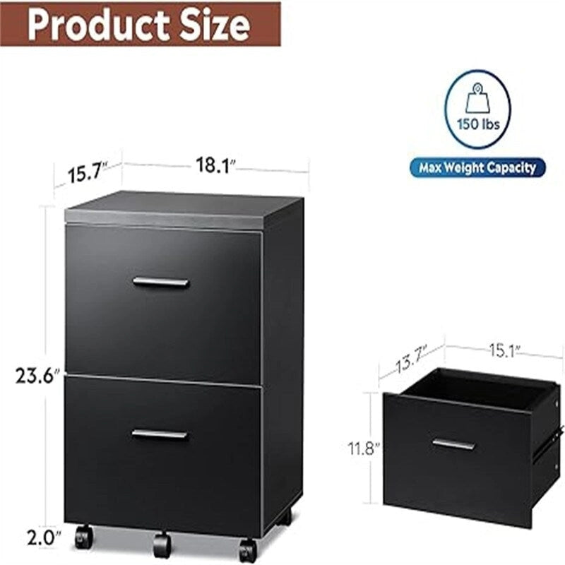 Archivador de 2 cajones - 15.7D x 18.1W x 25.6H