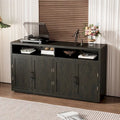 Modernes klassisches Sideboard mit 4 Türen, offenem Stauraum und verstellbaren Einlegeböden