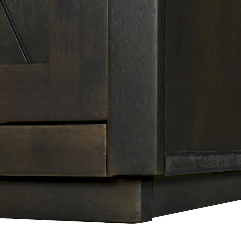 Modernes klassisches Sideboard mit 4 Türen, offenem Stauraum und verstellbaren Einlegeböden