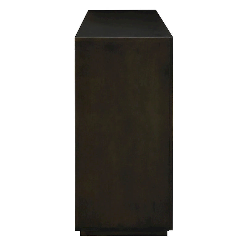 Modernes klassisches Sideboard mit 4 Türen, offenem Stauraum und verstellbaren Einlegeböden