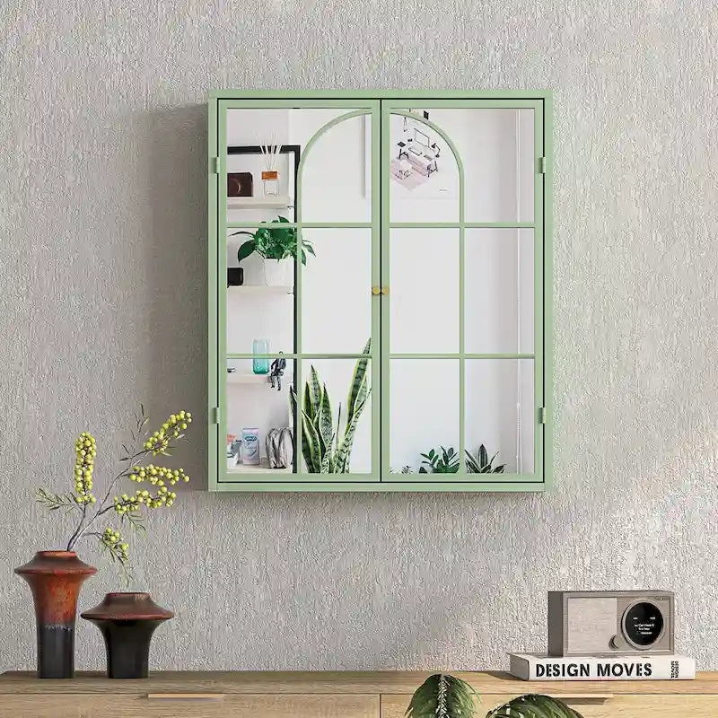 Armario vintage de pared de dos puertas, 23.62