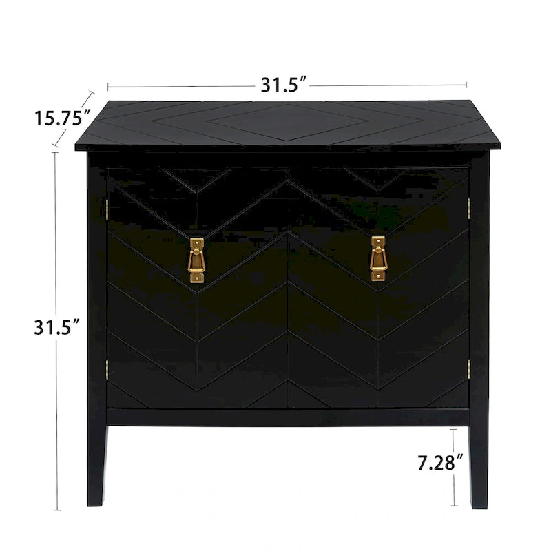 Meubles en bois à 2 portes, buffet de style vintage pour le salon, la salle à manger ou le bureau