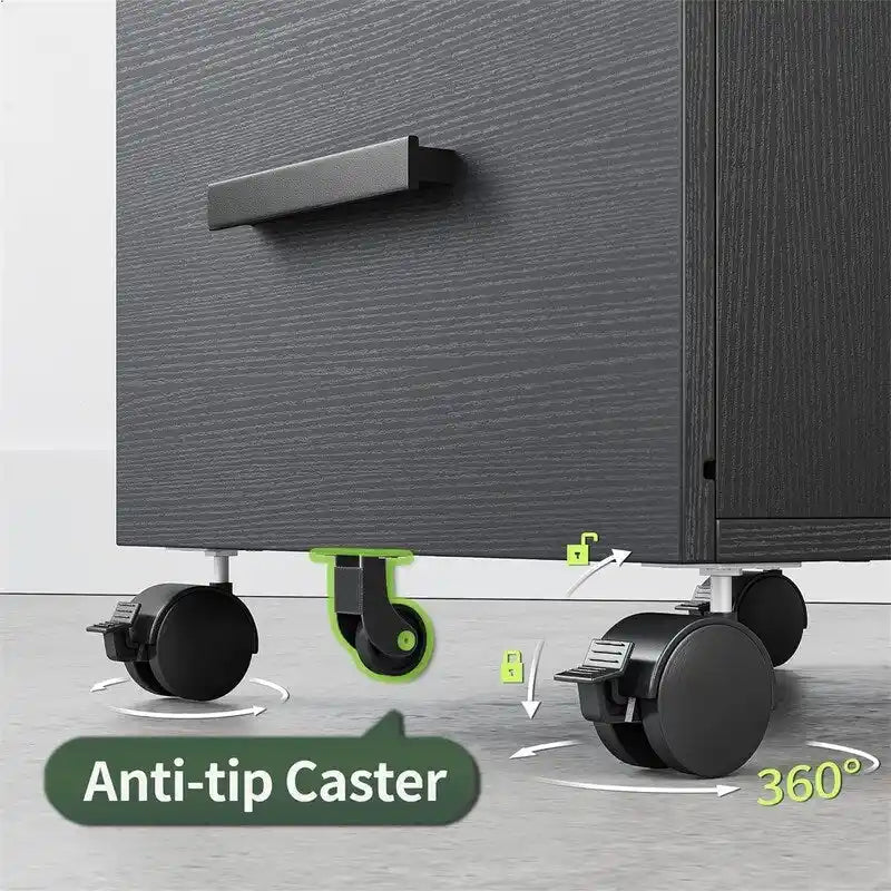 Archivador de 2 cajones con cerradura para oficina en casa - 17D x 24.3W x 16H
