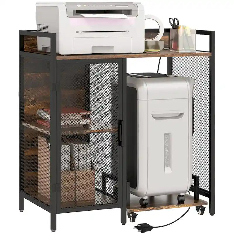 Soporte industrial para impresora con puertos de carga USB