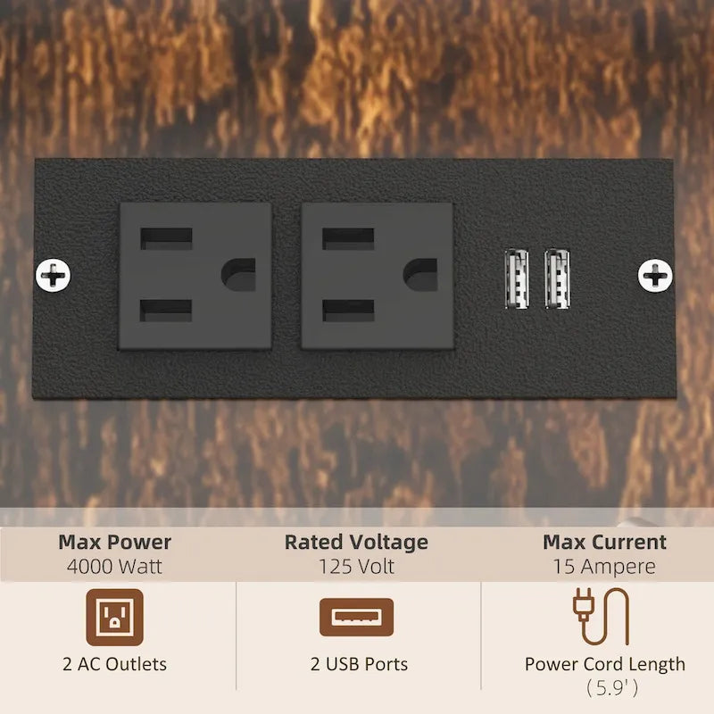 Soporte industrial para impresora con puertos de carga USB