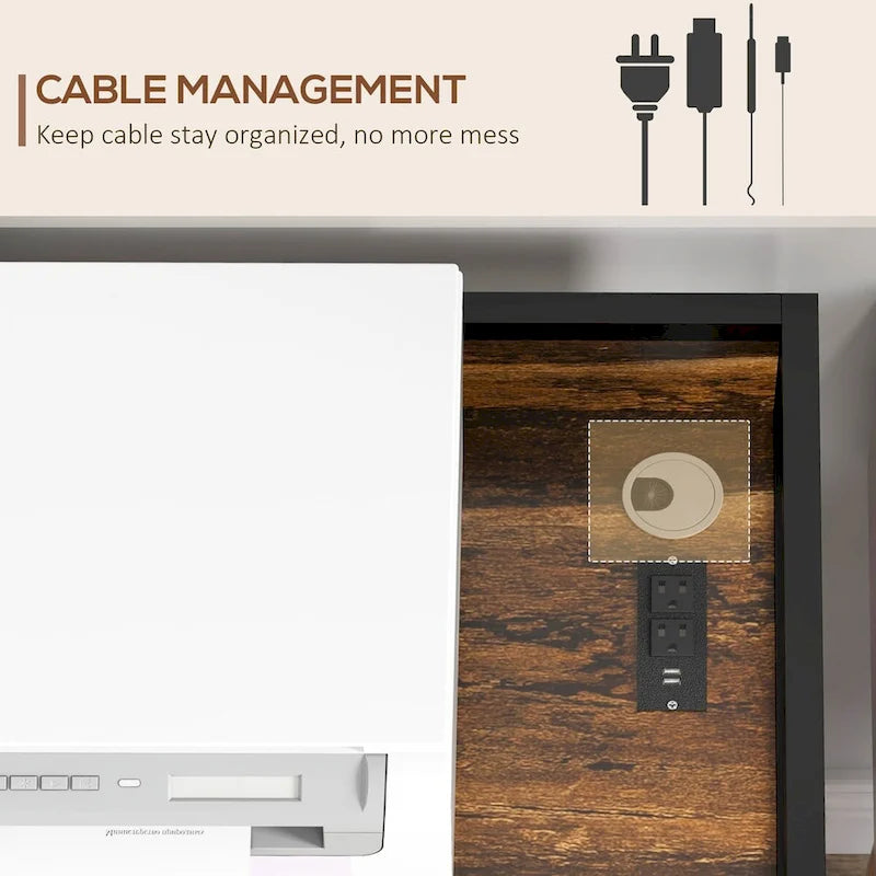 Soporte industrial para impresora con puertos de carga USB