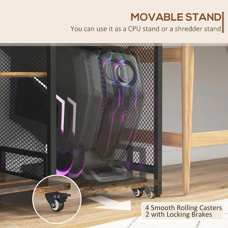 Soporte industrial para impresora con puertos de carga USB