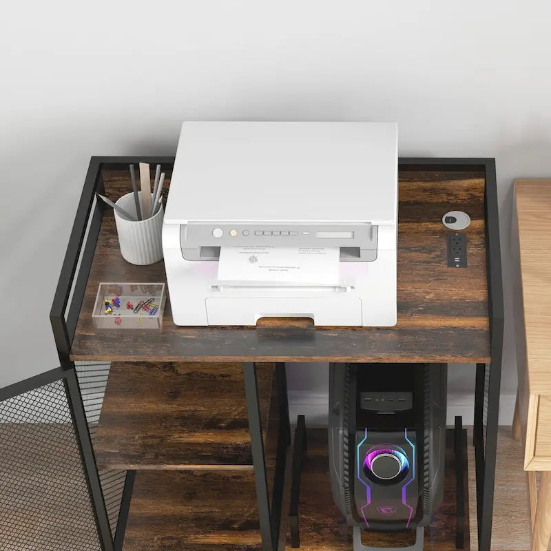 Soporte industrial para impresora con puertos de carga USB