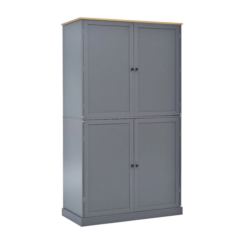 Armoire de cuisine autoportante haute de 40.2x20x71.3inch avec 2 tiroirs, 2 étagères réglables et 8 étagères de porte