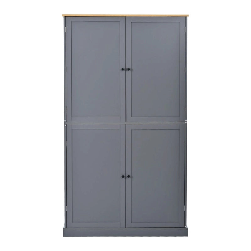Armoire de cuisine autoportante haute de 40.2x20x71.3inch avec 2 tiroirs, 2 étagères réglables et 8 étagères de porte