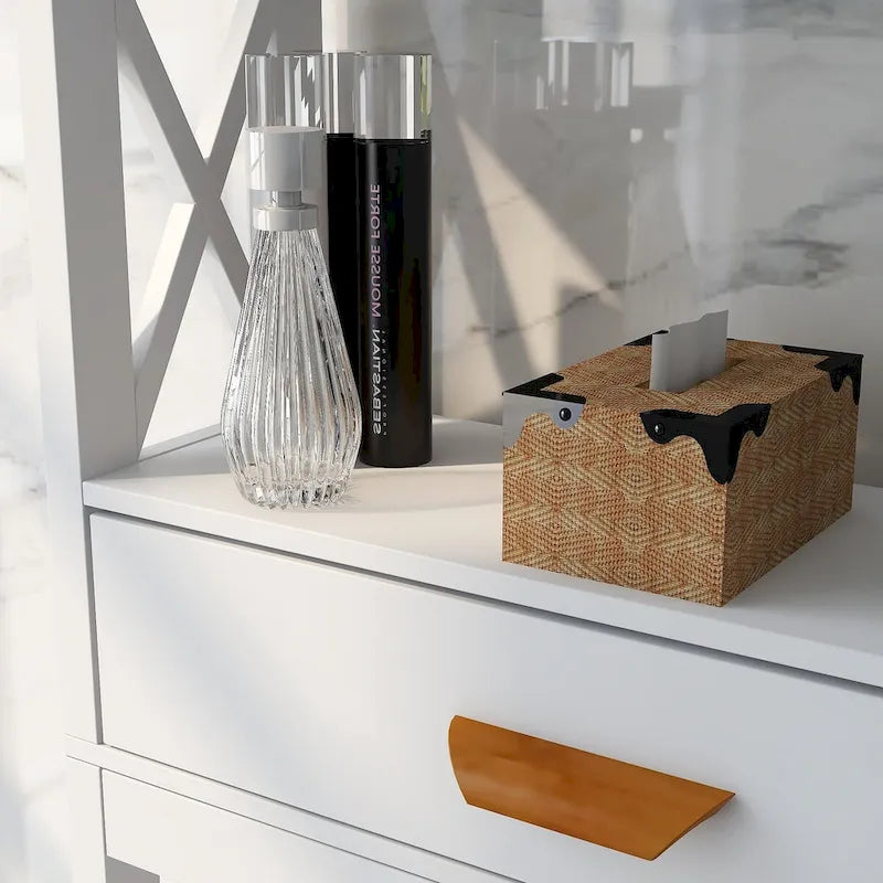 Badezimmerschrank über der Toilette, weiß, mit einer Schublade und 2 Ablagen
