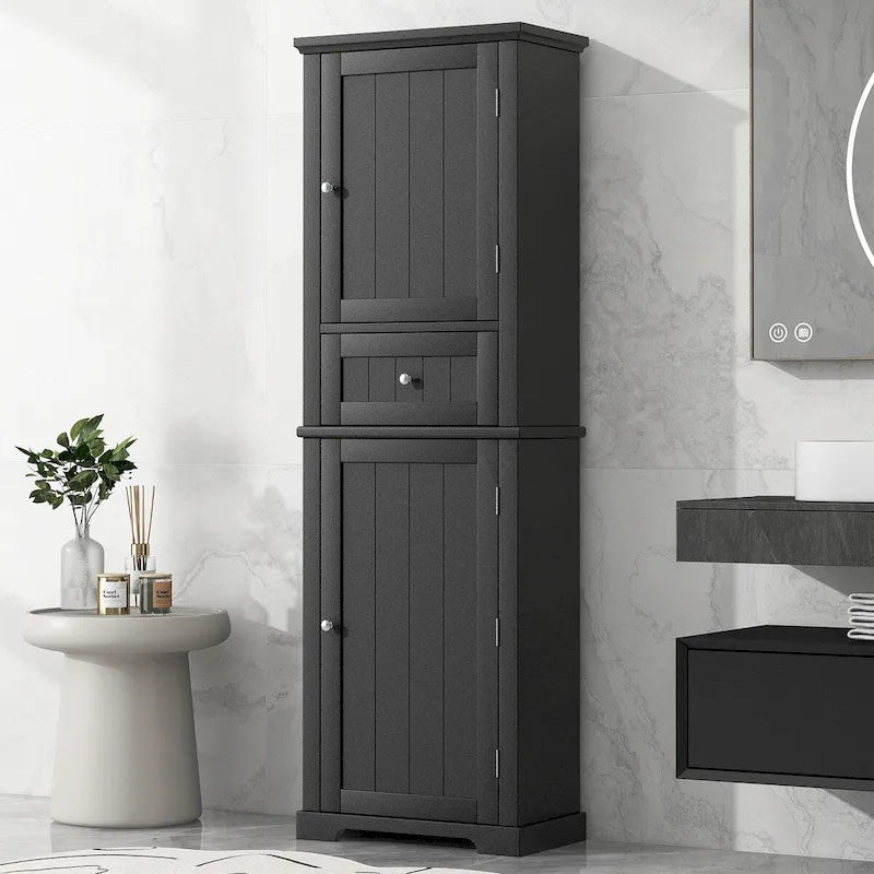 Wäscheschrank mit Schublade und verstellbarem Regalboden, 22 in. B x 11 in. T x 67.3 in. H