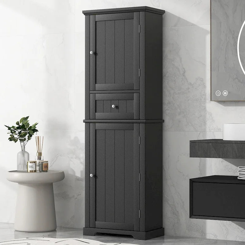 Wäscheschrank mit Schublade und verstellbarem Regalboden, 22 in. B x 11 in. T x 67.3 in. H