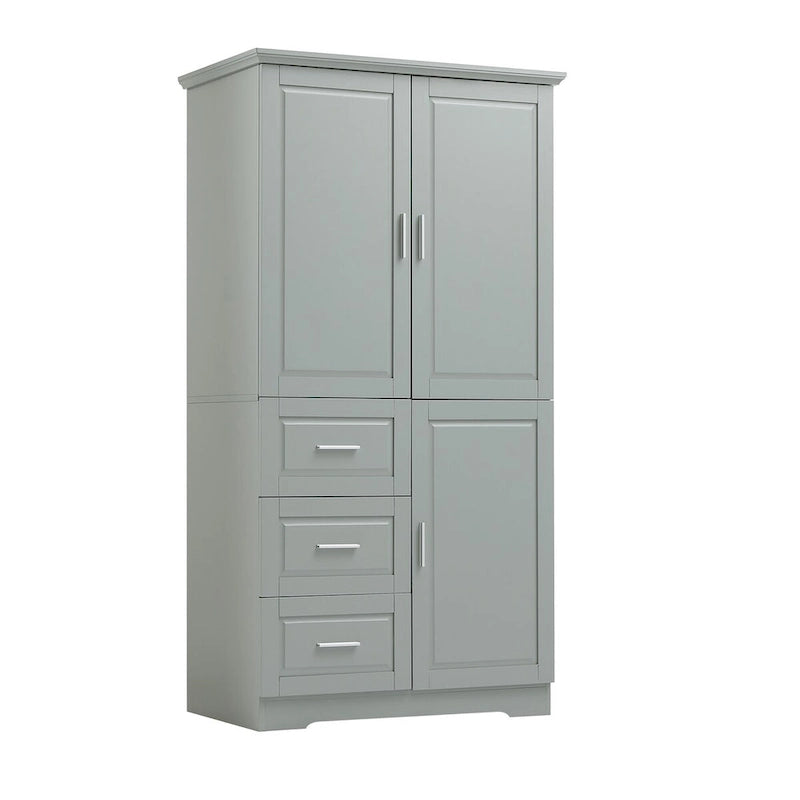 Armario de almacenamiento para baño con puertas