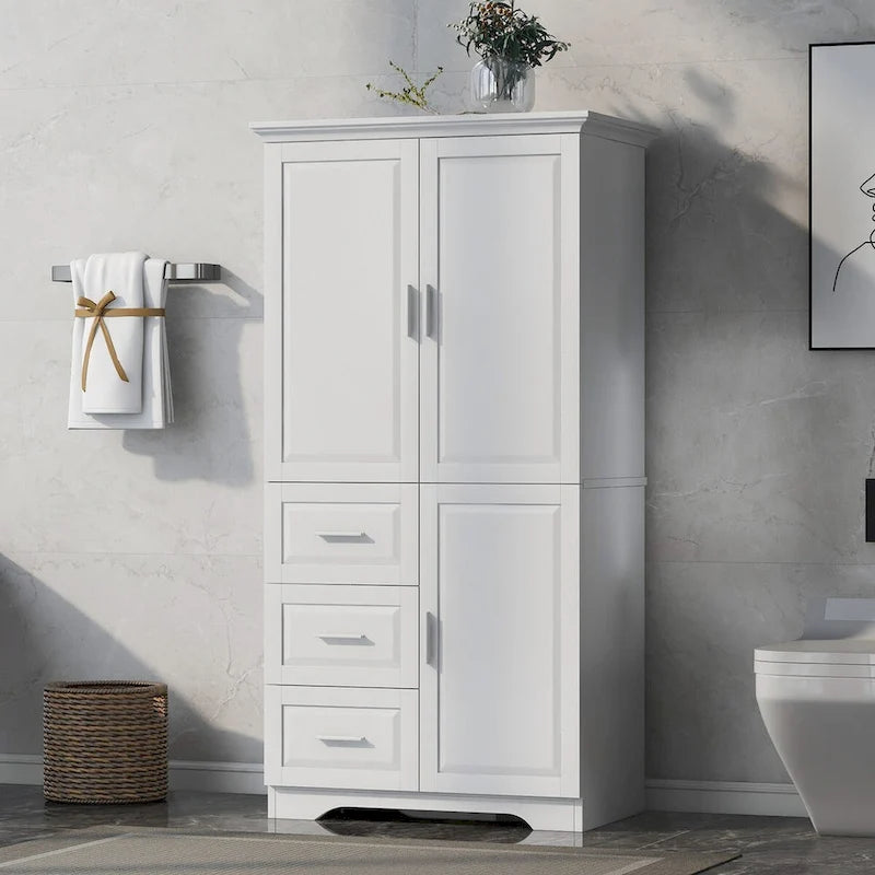 Armoire de rangement de salle de bain avec portes