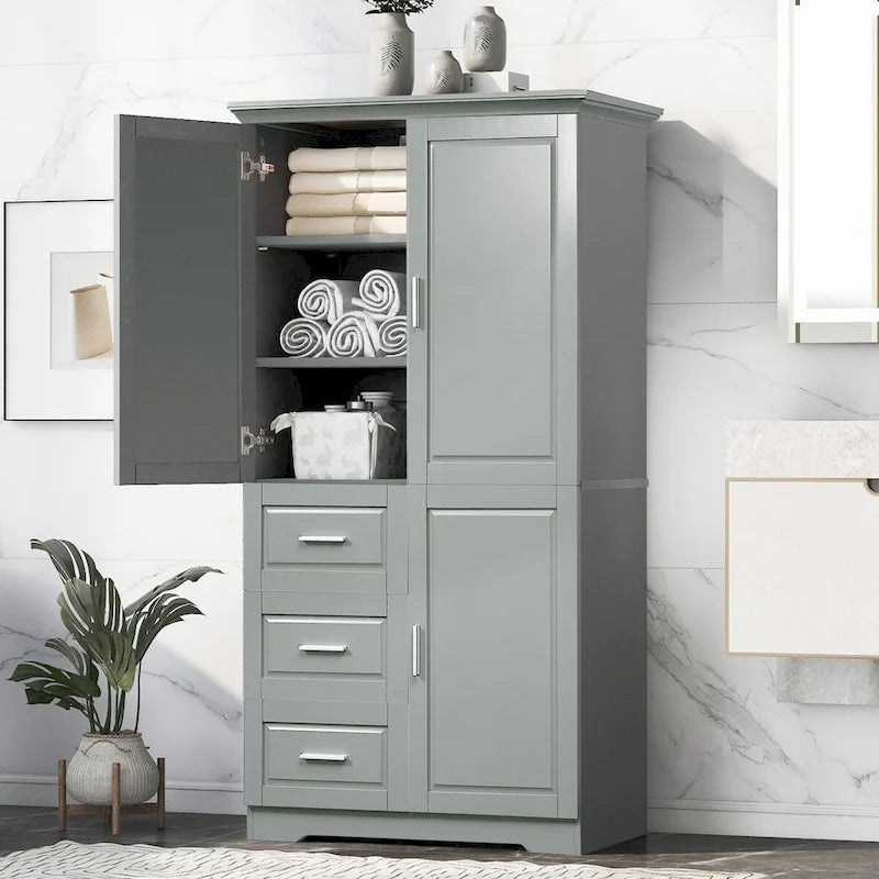 Armoire de rangement de salle de bain avec portes