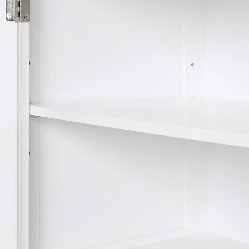 Armario para ropa blanca de 13 in. W x 20 in. D x 68.1 in. H con dos cajones de distintos tamaños y estante ajustable